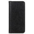 θήκη με πτερύγιο για Samsung Galaxy S25 Edge, Split Leather, μαύρη