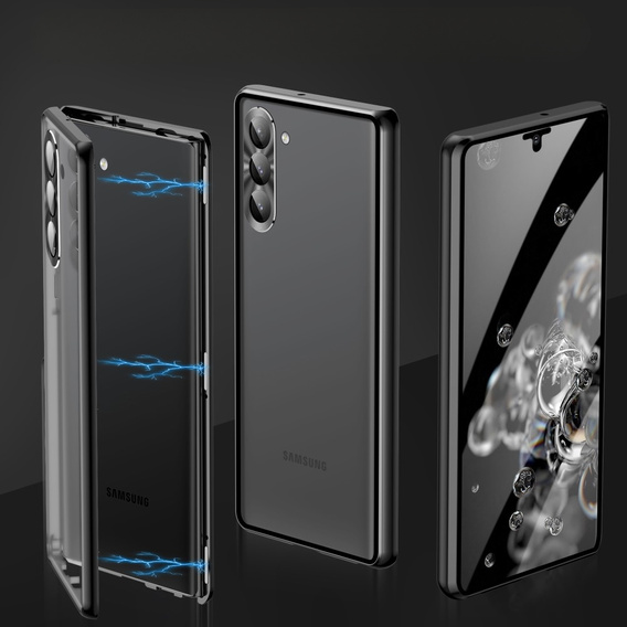 θήκη για το Samsung Galaxy S23 Plus, Magnetic Dual Glass, μαύρη