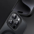 Θήκη για iPhone 16 Pro Max, για MagSafe, ERBORD Μatt Case, μαύρη + Γυαλί οθόνης