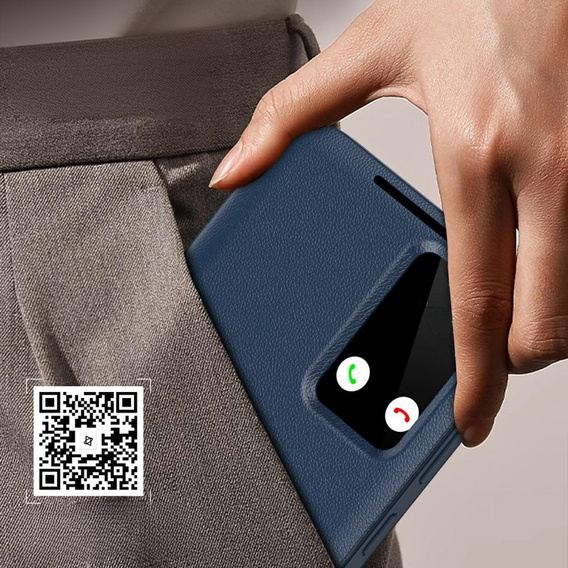 Αναδιπλούμενη θήκη για Samsung Galaxy A56 5G, Smart View Wallet, μπλε