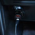 Maxlife φορτιστής αυτοκινήτου PD/QC 20W με καλώδιο USB-C – USB-C 60W για smartphone, tablet, συσκευές πλοήγησης και άλλες συσκευές με USB/USB-C