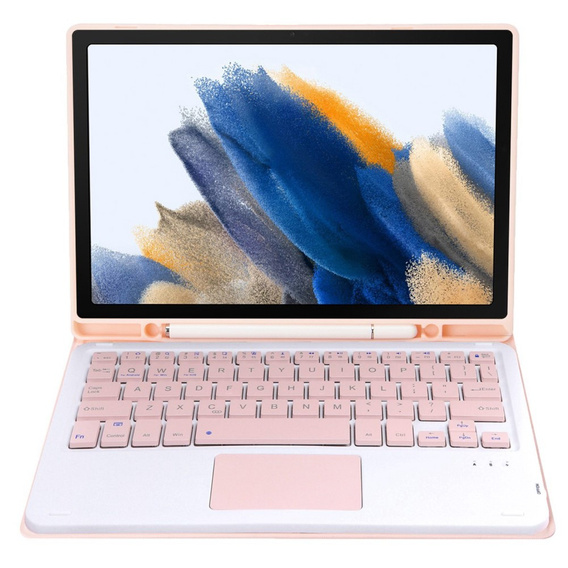 Θήκη + πληκτρολόγιο Samsung Galaxy Tab A8 10.5 X200 / X205, Touchpad, ροζ rose gold
