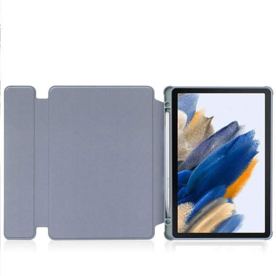  Θήκη πληκτρολογίου για Samsung Galaxy Tab A9+, Rotary 360° Leather, μοβ