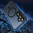 Θήκη για Samsung Galaxy S24, για MagSafe, ERBORD Μatt Case, μαύρη + Γυαλί οθόνης