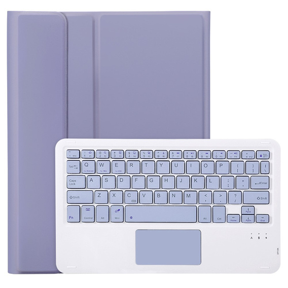 Θήκη + πληκτρολόγιο Samsung Galaxy Tab S9, Leather Pen Slot TouchPad, μωβ