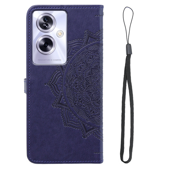 Θήκη με πτερύγιο για Oppo A79 5G, Mandala, μωβ