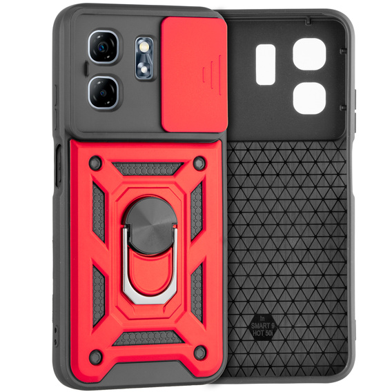 Θήκη για Infinix Hot 50i 4G, CamShield Slide, κόκκινη