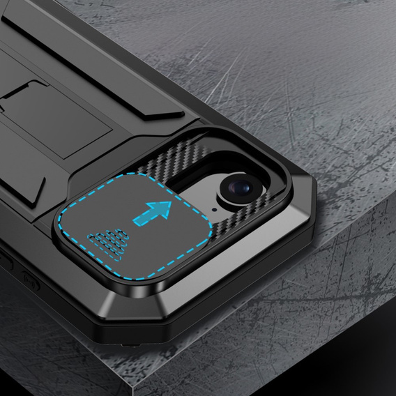 Θωρακισμένη θήκη για iPhone 16E, R-JUST, μαύρη