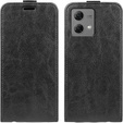 Θήκη με πτερύγιο για Motorola Moto G84, Flip, μαύρη