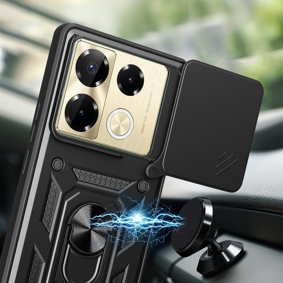 Θήκη για Infinix Note 40 Pro, CamShield Slide, μαύρη