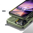 Θήκη για iPhone 16 Pro, θωρακισμένη με βάση και λαβή, πράσινη