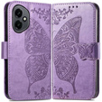 Θήκη με πτερύγιο για Honor 400 5G, Butterfly, μωβ