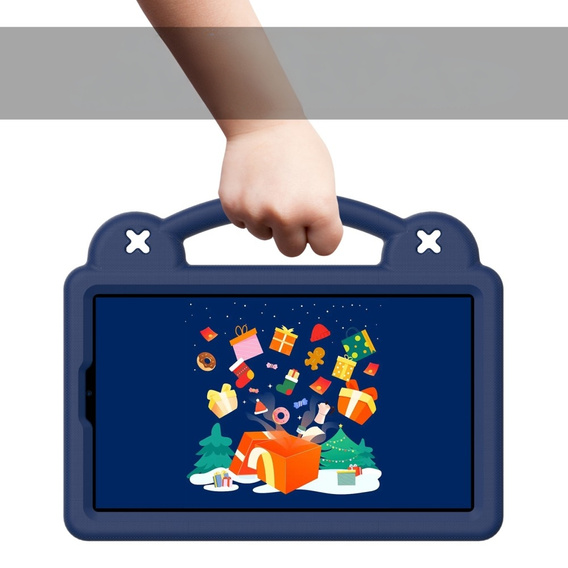 Παιδική θήκη για Samsung Galaxy Tab A9, Cute Patterns, με βάση, σκούρο μπλε