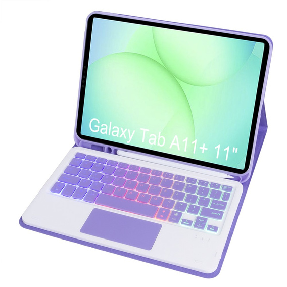 Θήκη με φωτιζόμενο πληκτρολόγιο Bluetooth και touchpad για Samsung Galaxy Tab A11+