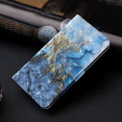 Θήκη με πτερύγιο για Samsung Galaxy A14 4G/5G, Wallet Marble, μπλε