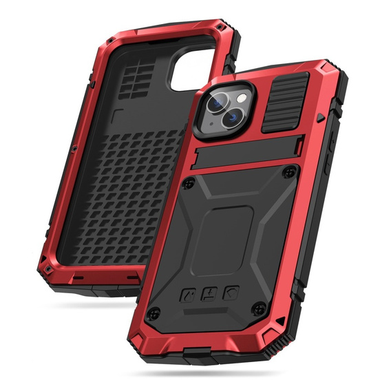 Θωρακισμένη θήκη για iPhone 14, R-JUST, κόκκινη