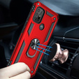 θωρακισμένη θήκη για Motorola Moto G10/G30, Nox Case Ring, κόκκινη