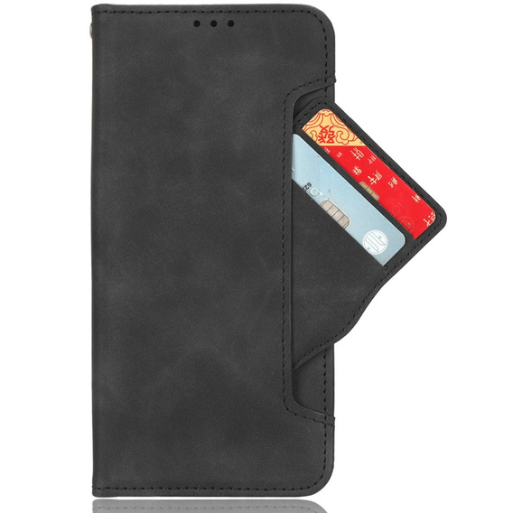 Θήκη με πτερύγιο για Realme GT 6 / 6T, Card Slot, μαύρη