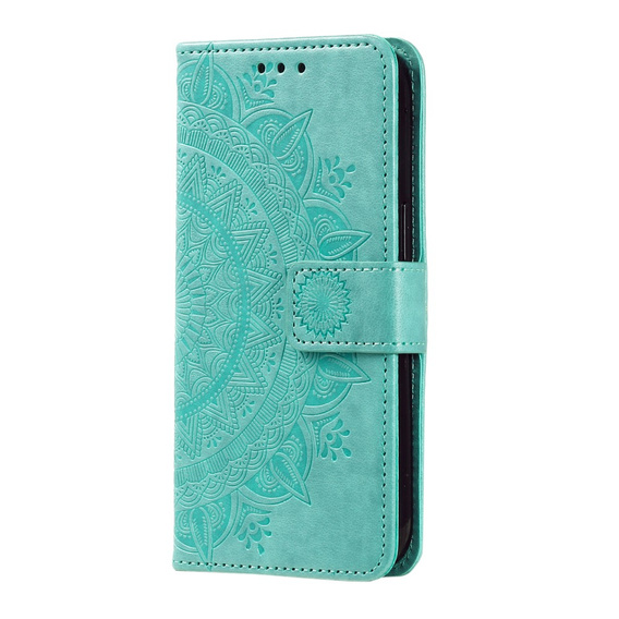Θήκη με πτερύγιο για OnePlus 12 5G, Mandala, πράσινη