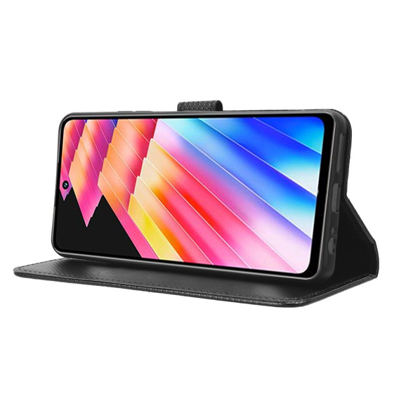 Θήκη με πτερύγιο για Infinix Hot 30, Wallet Smart Magnet, μαύρη