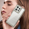 Θήκη για Motorola Edge 50 Pro, Fusion Hybrid, διαφανής / γκρι