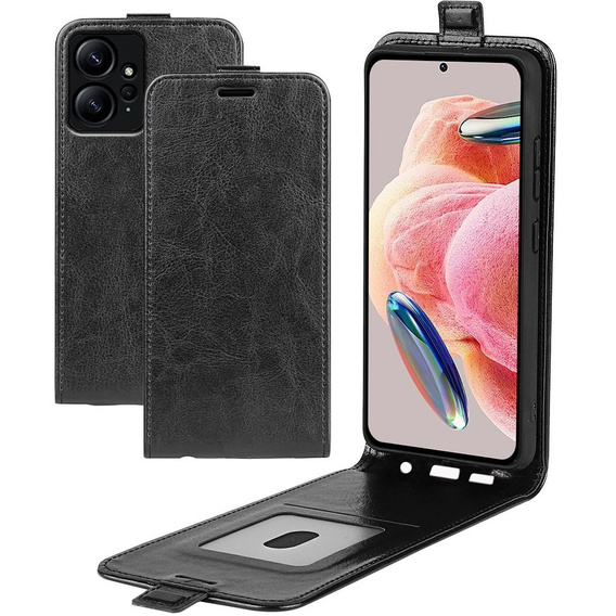 Θήκη με πτερύγιο για Xiaomi Redmi Note 12 4G, Flip, μαύρη