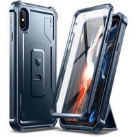 Θωρακισμένη θήκη για iPhone X / XS, Dexnor Full Body, σκούρο μπλε