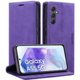 Θήκη για Samsung Galaxy A55, ERBORD Vintage, μωβ + Γυαλί για την οθόνη