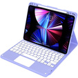Θήκη + πληκτρολόγιο iPad Air 10.9 4 2020 / 5 2022, Touchpad, μωβ
