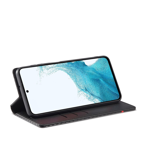 Θήκη με πτερύγιο για Samsung Galaxy A35 5G, Carbon LC.IMEEKE, μαύρη