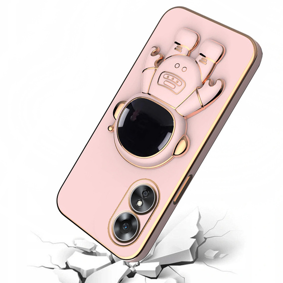 Θήκη για Oppo A17, Astronaut, ροζ