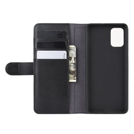 Θήκη με πτερύγιο για Samsung Galaxy A51, Leather Flexi Book, μαύρη