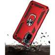θωρακισμένη θήκη για Xiaomi Redmi Note 10 / 10S, Nox Case Ring, κόκκινη