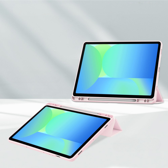 Θήκη για Samsung Galaxy Tab S10 FE+ Plus, Smartcase Hybrid, με χώρο για γραφίδα, ροζ