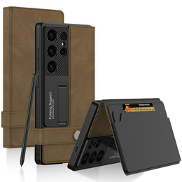 Θήκη με πτερύγιο για Samsung Galaxy S25 Ultra, GKK Card Slot Wallet, μαύρη