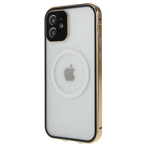 Μαγνητική θήκη MagSafe Dual Glass για iPhone 12, χρυσή