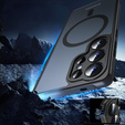 Θήκη για Samsung Galaxy S25 Ultra, για MagSafe, ERBORD Μatt Case, μαύρη + Γυαλί οθόνης