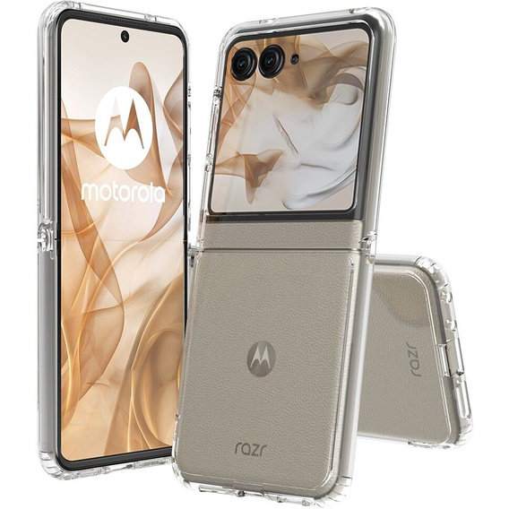 Θήκη για Motorola Razr 50 5G / Razr 60 5G, Fusion Hybrid, διαφανής