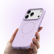 Θήκη σιλικόνης για iPhone 17 Pro Max, για MagSafe, αντικραδασμική, μοβ