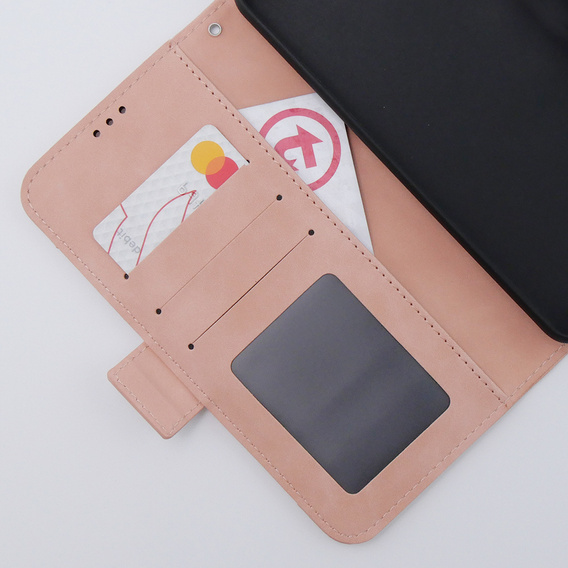 Θήκη με πτερύγιο για Motorola Moto G54 5G, Card Slot, ροζ