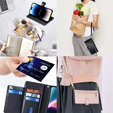 Θήκη με πτερύγιο για iPhone 14 Pro, Wallet Zipper Pocket, μαύρη