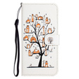 Θήκη με πτερύγιο για Motorola Moto G53 5G / G23 / G13, Wallet, Cat & Tree, λευκή