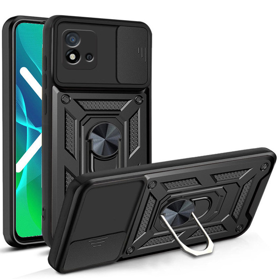 Θήκη για Realme C11 2021, CamShield Slide, μαύρο