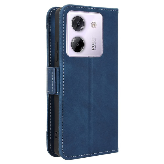 Θήκη με πτερύγιο για Xiaomi Poco M7 Pro 5G, Card Slot, σκούρο μπλε
