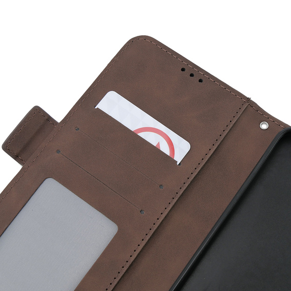 Θήκη με πτερύγιο για Oppo A38 4G / Oppo A18 4G, Card Slot, καφέ
