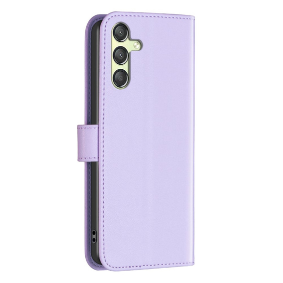 Θήκη με πτερύγιο για Samsung Galaxy A25 5G, BINFEN Wallet, μωβ + γυαλί 9H 
