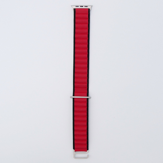 Λουράκι νάιλον για Apple Watch 1/2/3/4/5/6/7/8/SE/ULTRA 42/44/45/49mm, μαύρη / κόκκινη 