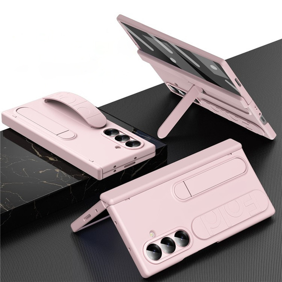 Θήκη με χερούλι και βάση στήριξης - ροζ για Samsung Galaxy Z Fold7