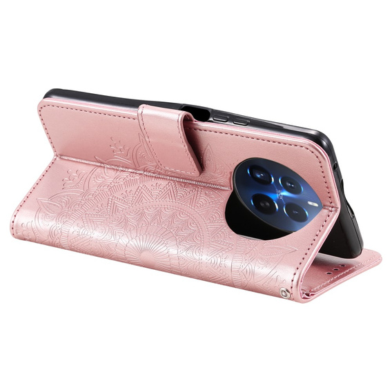 Θήκη με πτερύγιο για Realme 12 Pro 5G / 12 Pro+ 5G, Mandala, ροζ