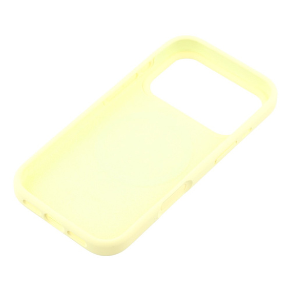 Θήκη σιλικόνης για iPhone 17 Pro Max, για MagSafe, αντικραδασμική, κίτρινη